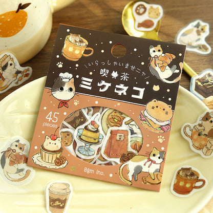 Flake Stickers - Irasshaimase nya~ Cafe Mikeneko