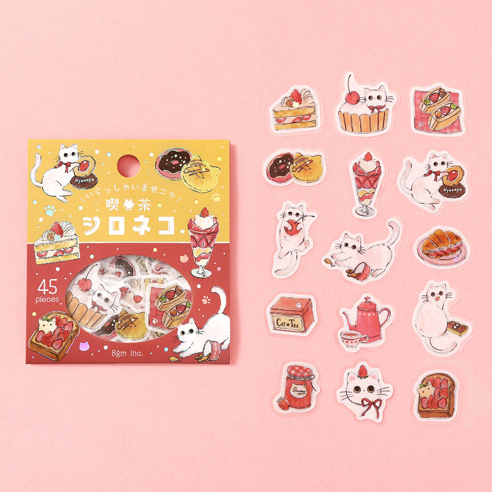 Flake Stickers - Irasshaimase nya~ Cafe Shironeko