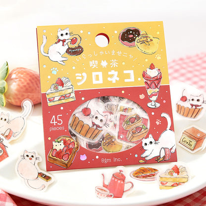 Flake Stickers - Irasshaimase nya~ Cafe Shironeko