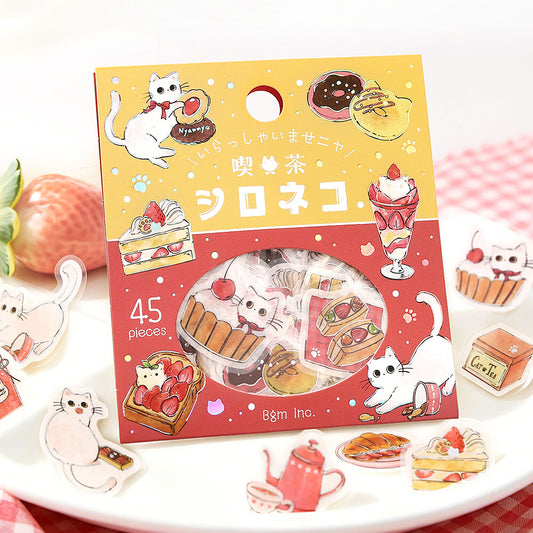 Flake Stickers - Irasshaimase nya~ Cafe Shironeko