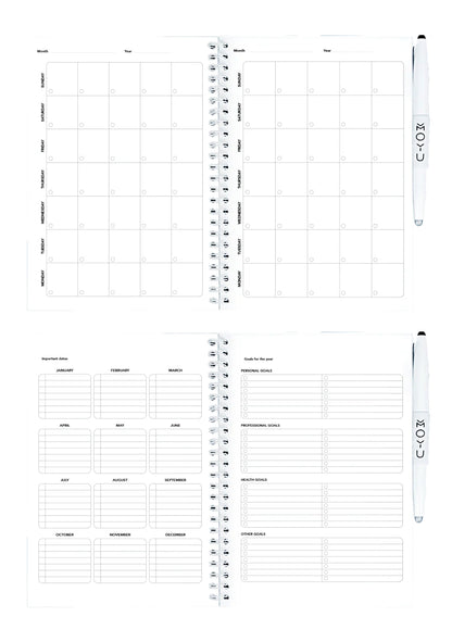 Agenda effaçable en papier-pierre - Blue version - pages