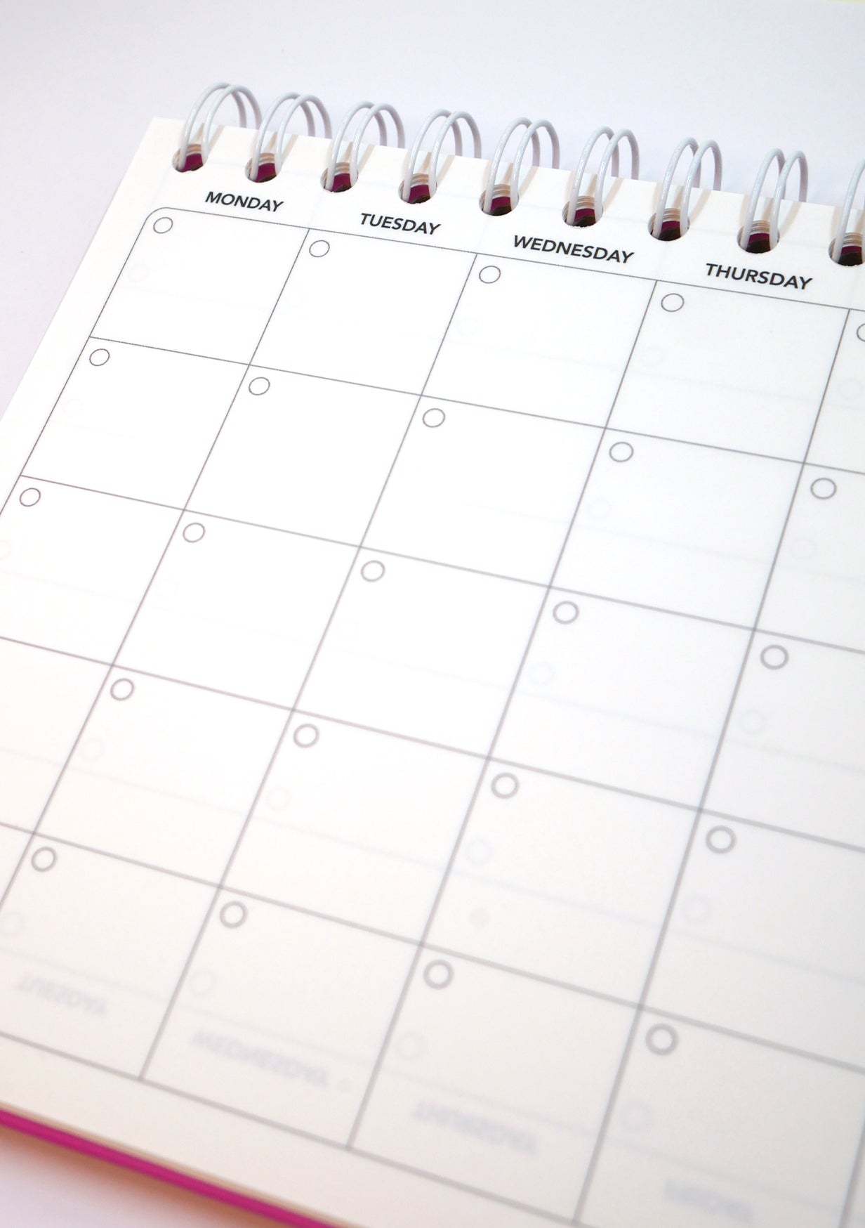 Agenda effaçable en papier-pierre - Pink version - planning mensuel