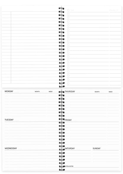 Agenda effaçable en papier-pierre - Black version - pages
