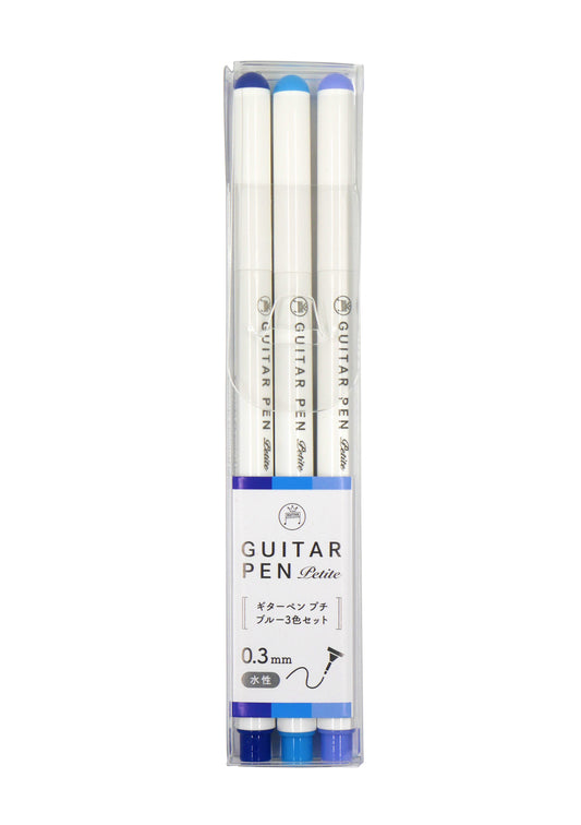 Set de 3 stylos Teranishi - Guitar Petite - Bleu