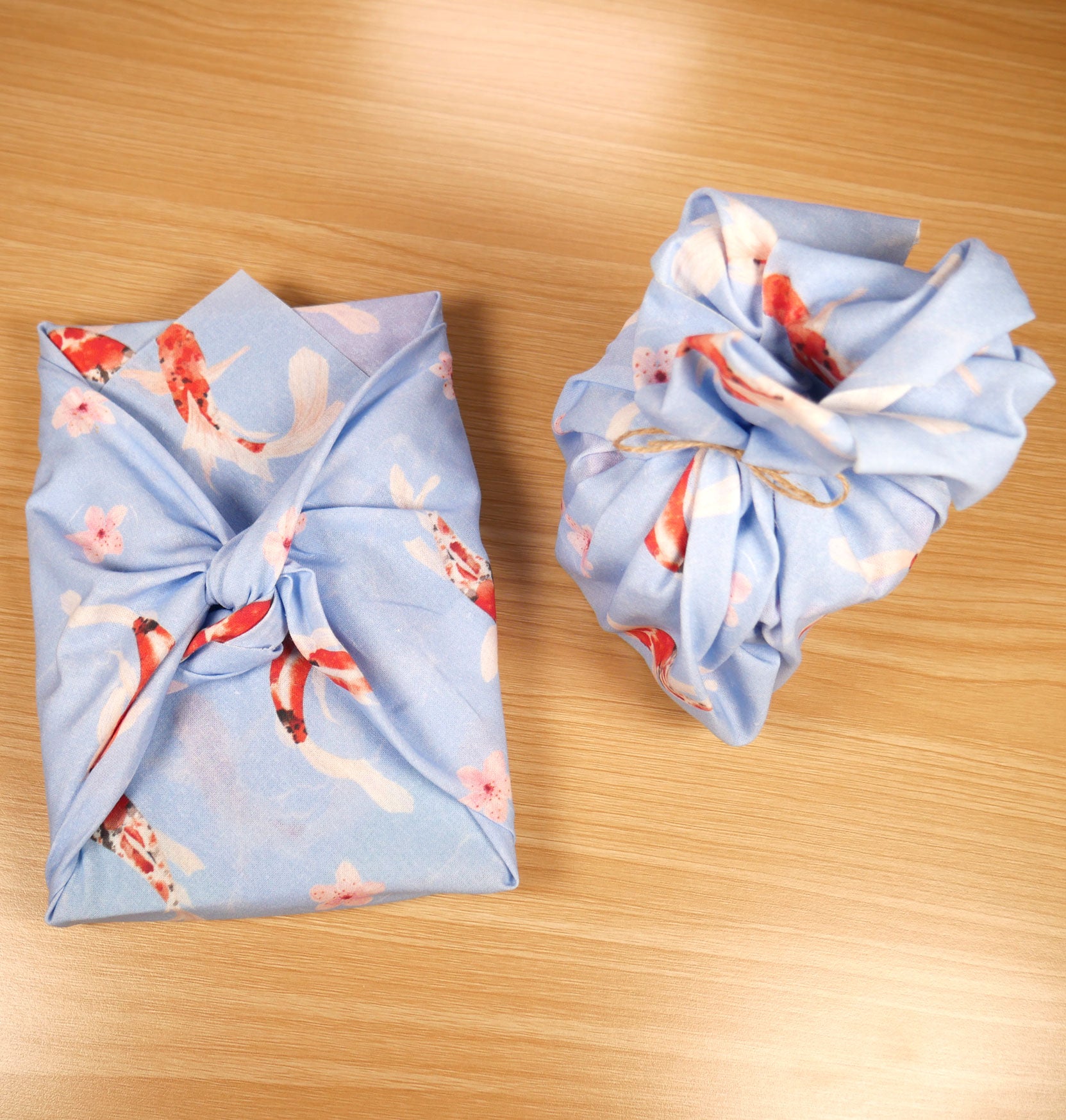 Lot de deux Furoshiki - Carpes koï et sakura