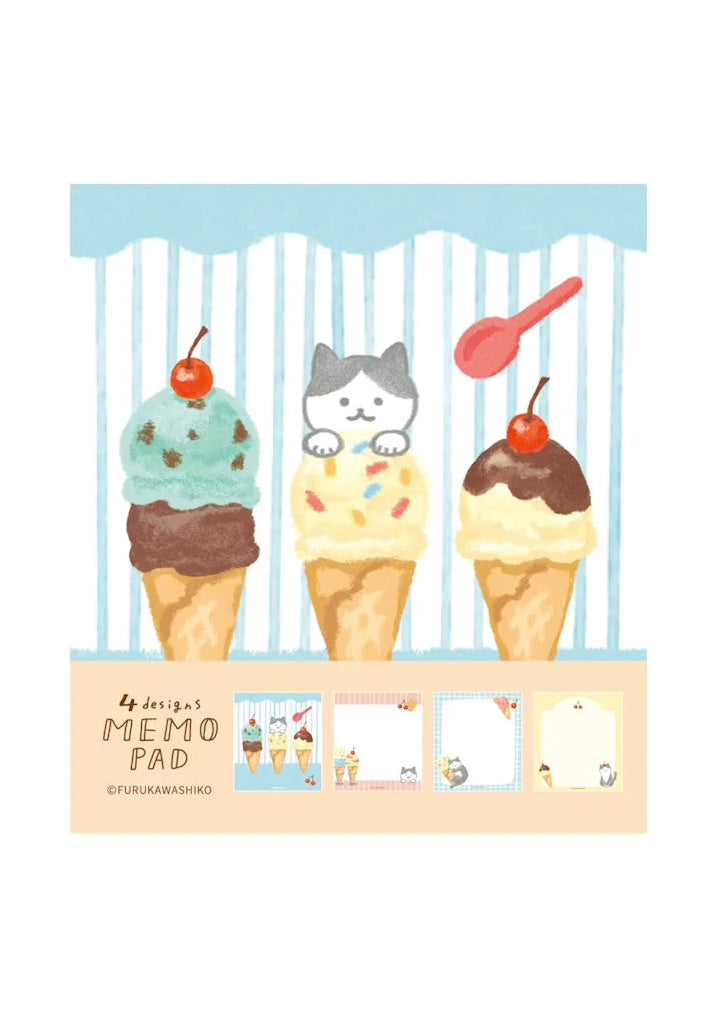 Memo pad - Chat et glace - Furukawashiko