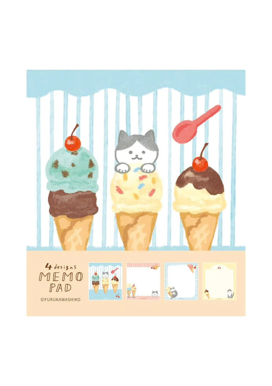 Memo pad - Chat et glace - Furukawashiko