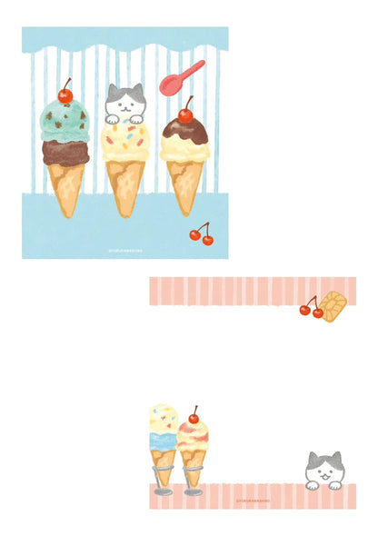 Memo pad - Chat et glace - Furukawashiko