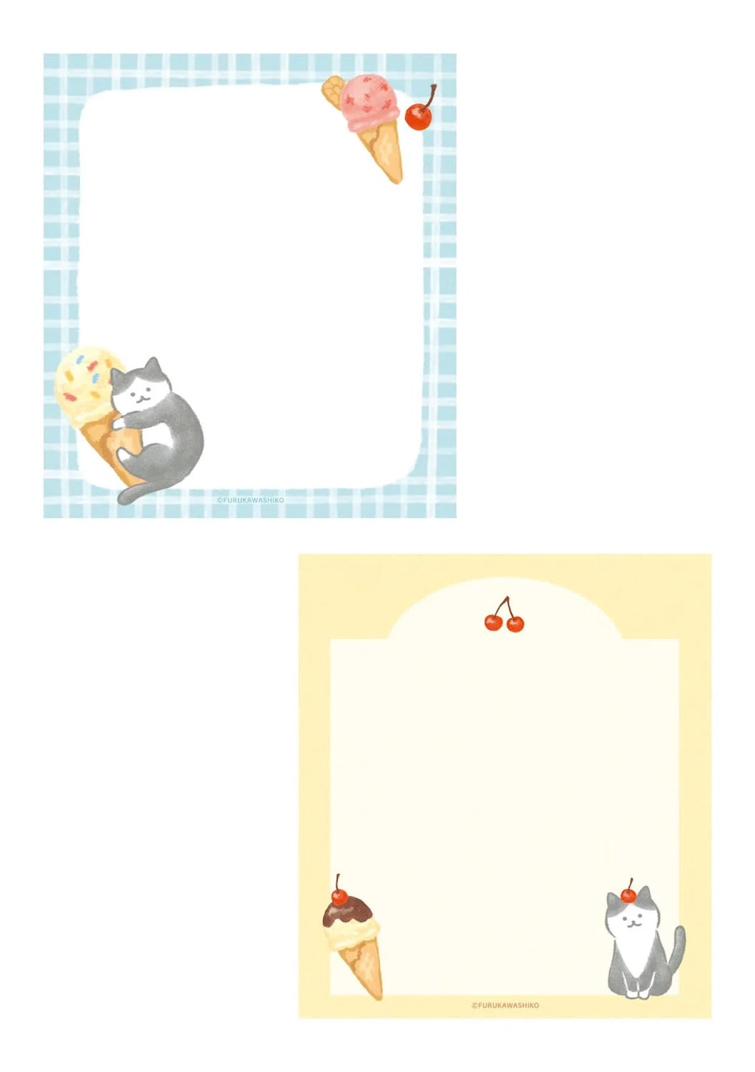 Memo pad - Chat et glace - Furukawashiko