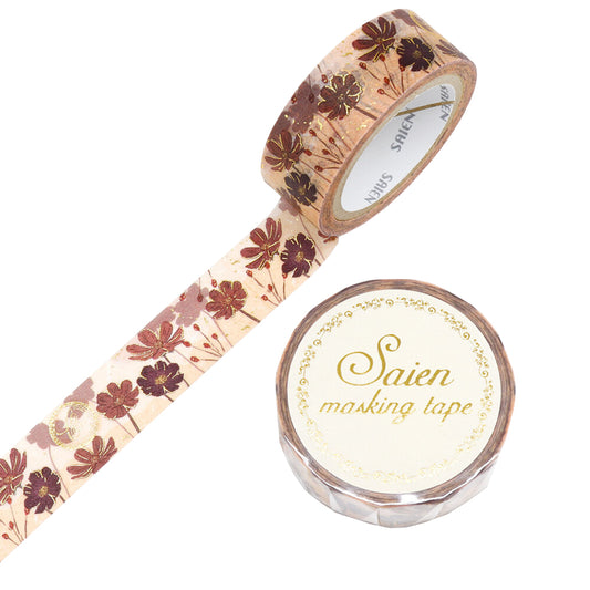 Washi tape - Choco Cosmos (fleur d'automne)