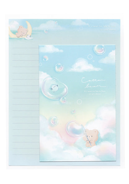 Set kawaii de papier à lettres et enveloppes - Cotton Bear