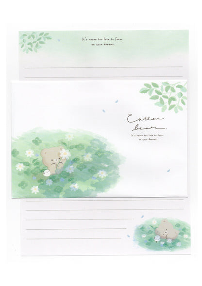 Set kawaii de papier à lettres et enveloppes - Cotton Bear