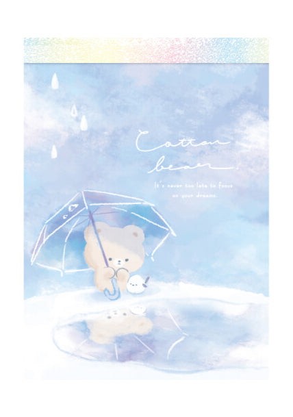 Memo pad - Cotton Bear Rain