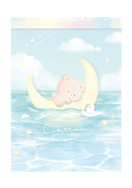 Memo pad - Cotton Bear Moon