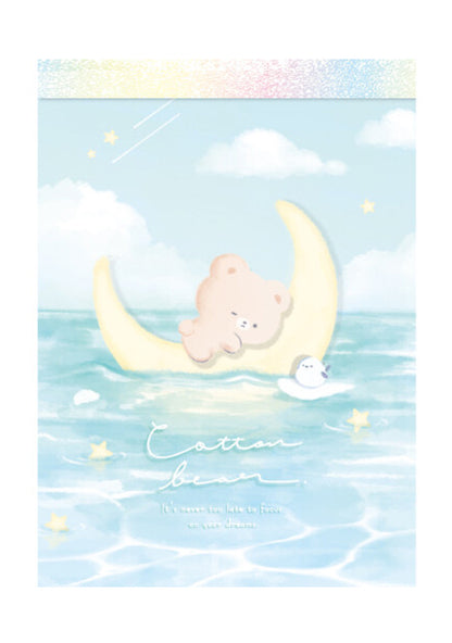 Memo pad - Cotton Bear Moon