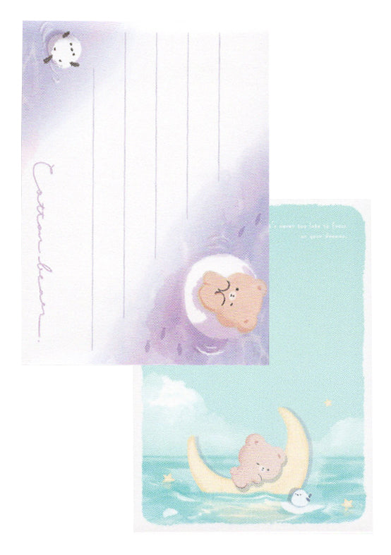 Memo pad - Cotton Bear Moon pages