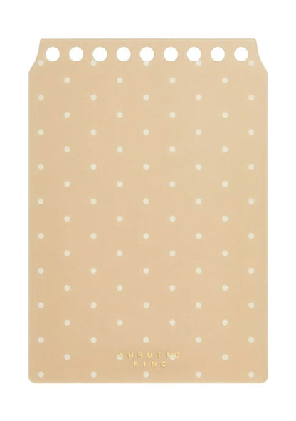 Kurutto Ring Maruman - Couverture - Bloc-notes personnalisable - beige pois