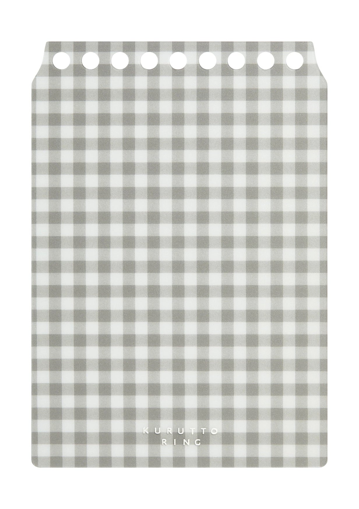 Kurutto Ring Maruman - Couverture - Bloc-notes personnalisable - gris carreaux
