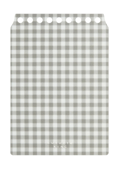 Kurutto Ring Maruman - Couverture - Bloc-notes personnalisable - gris carreaux