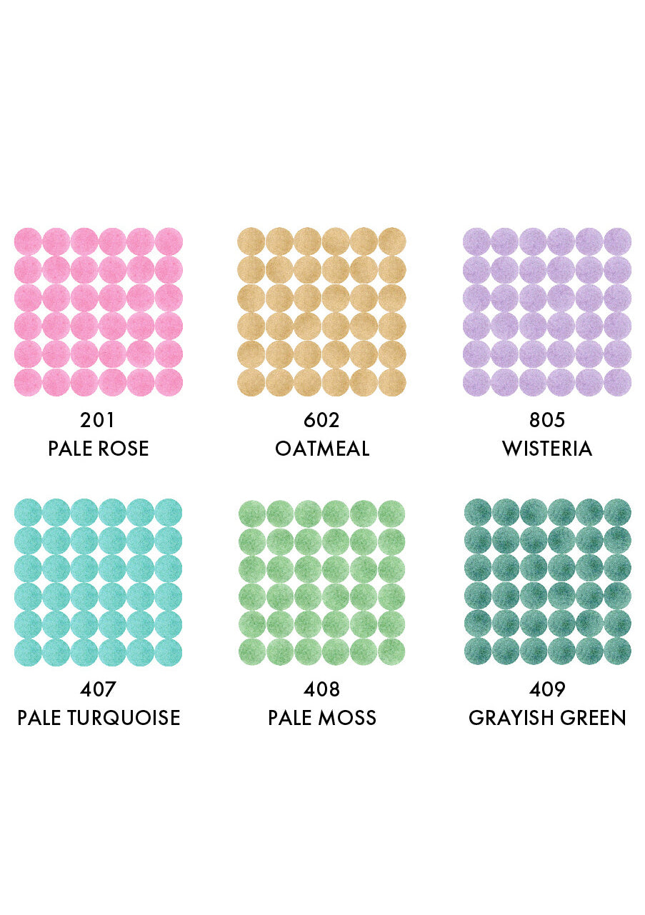 Set de 6 marqueurs ZIG Clean Color Dot - Mild Smokey - Kuretake - couleurs