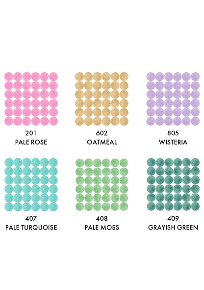 Set de 6 marqueurs ZIG Clean Color Dot - Mild Smokey - Kuretake - couleurs