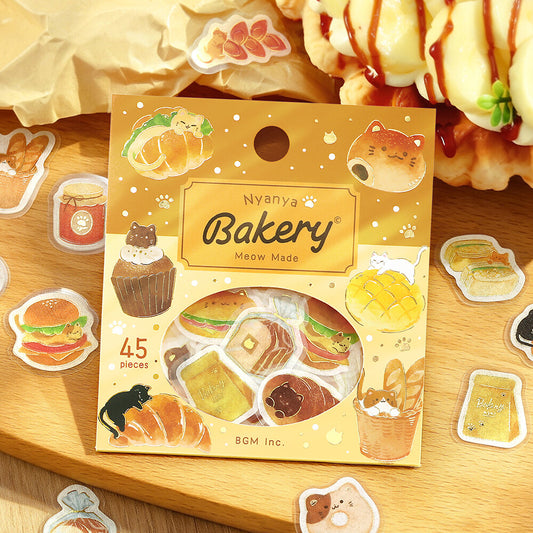 Flake Stickers - Itadakimasu nya~ Nyanya Bakery