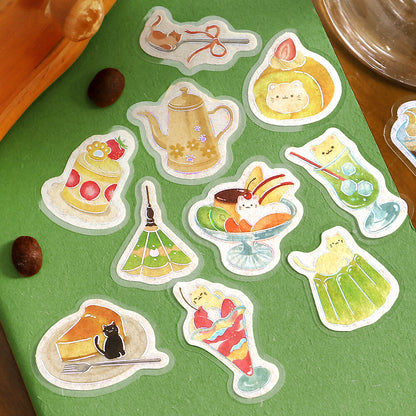 Flake Stickers - Itadakimasu nya~ Nyan Cafe
