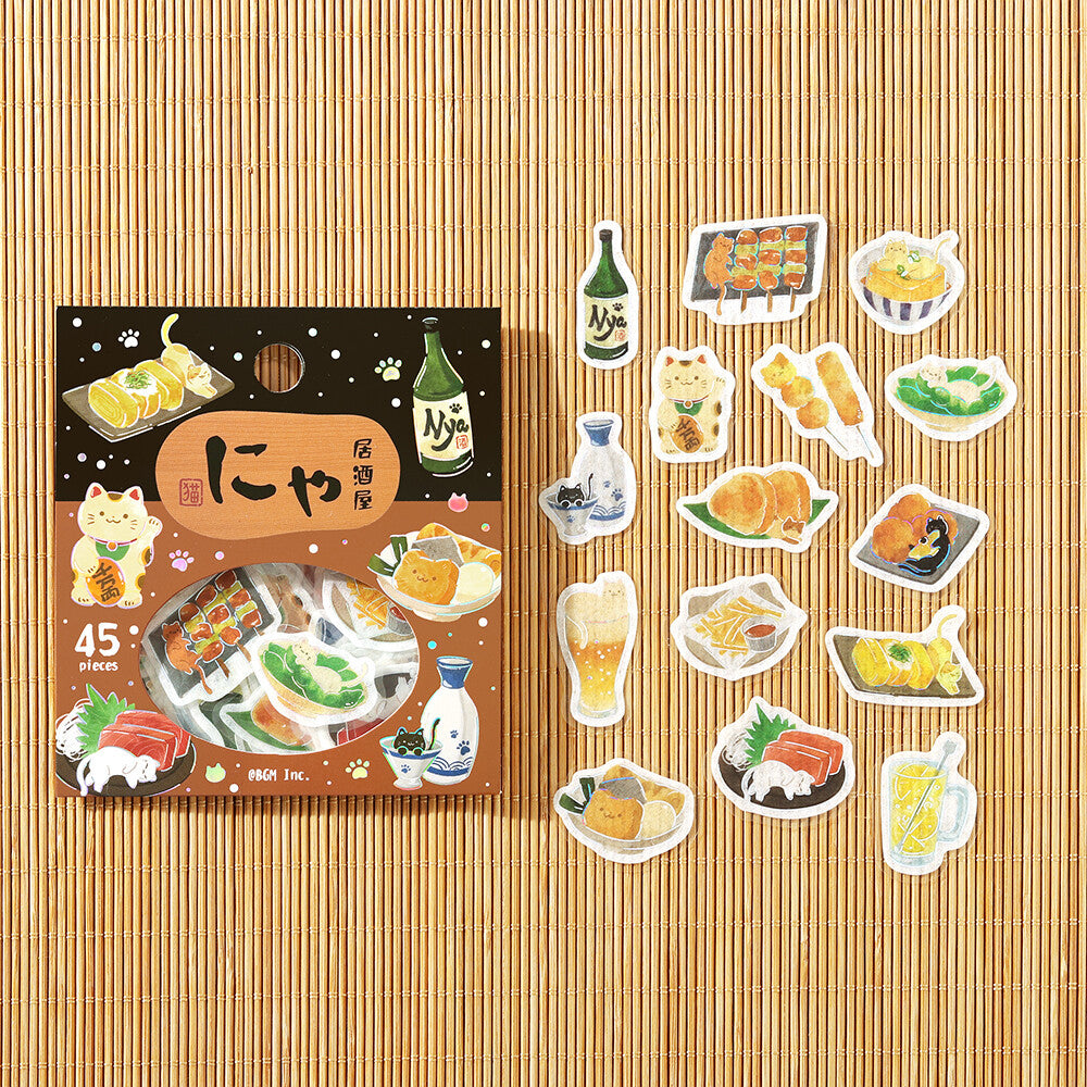 Flake Stickers - Itadakimasu nya~ Nya Izakaya