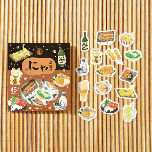 Flake Stickers - Itadakimasu nya~ Nya Izakaya