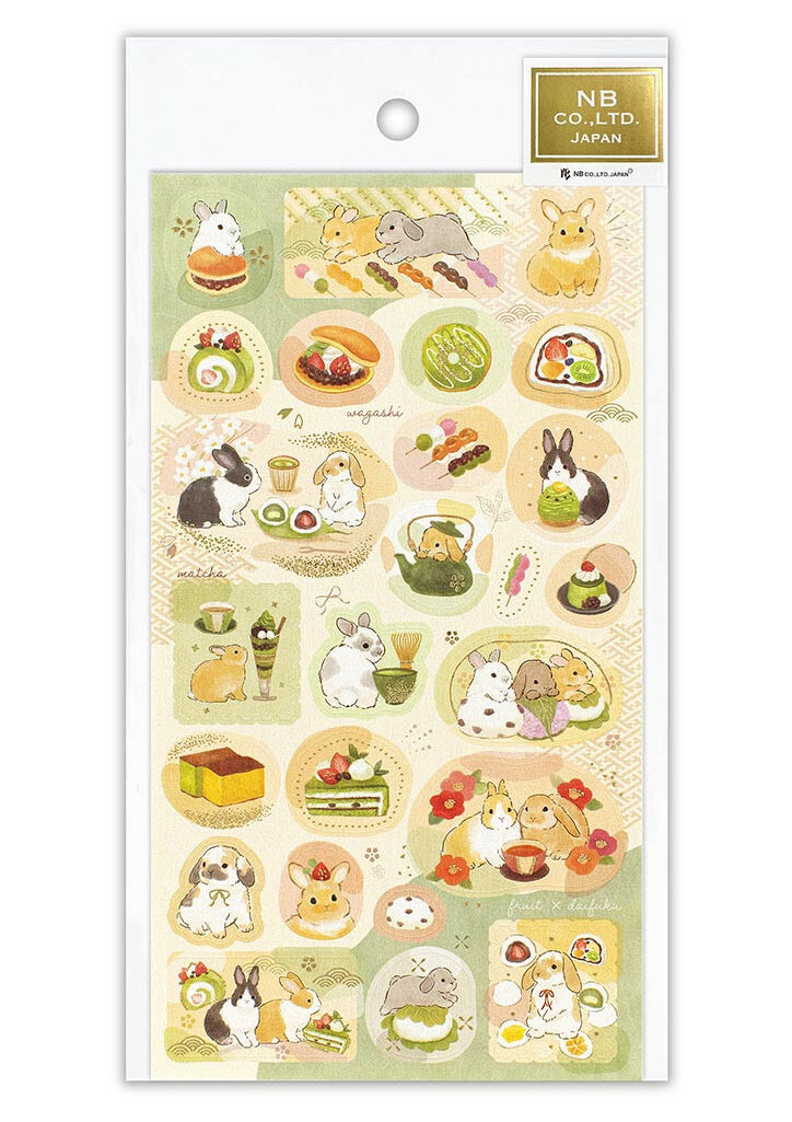 Stickers - Lapin et gourmandises japonaises