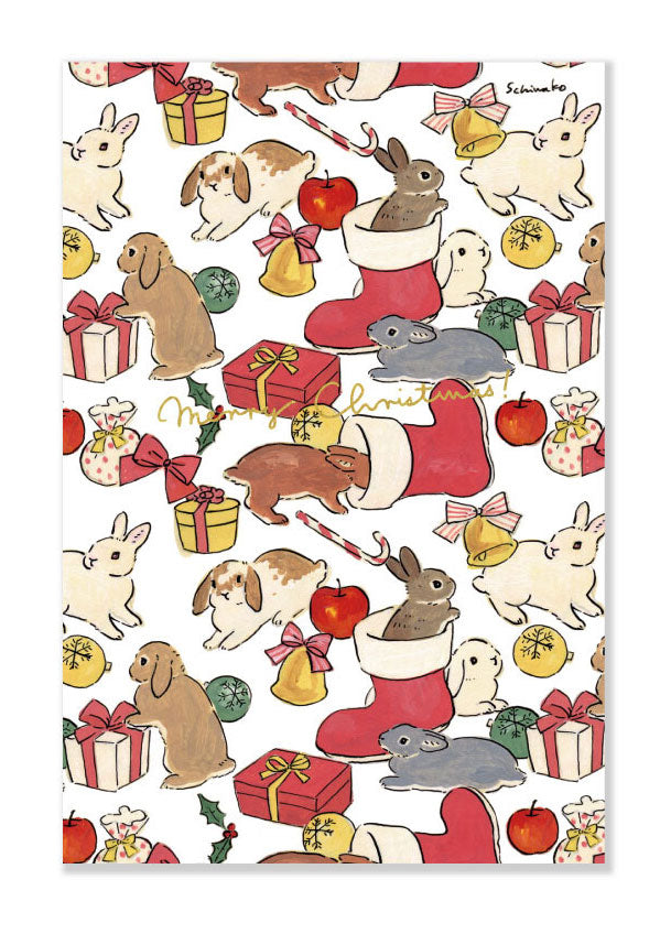 Carte Postale - Joyeux Noël Lapins
