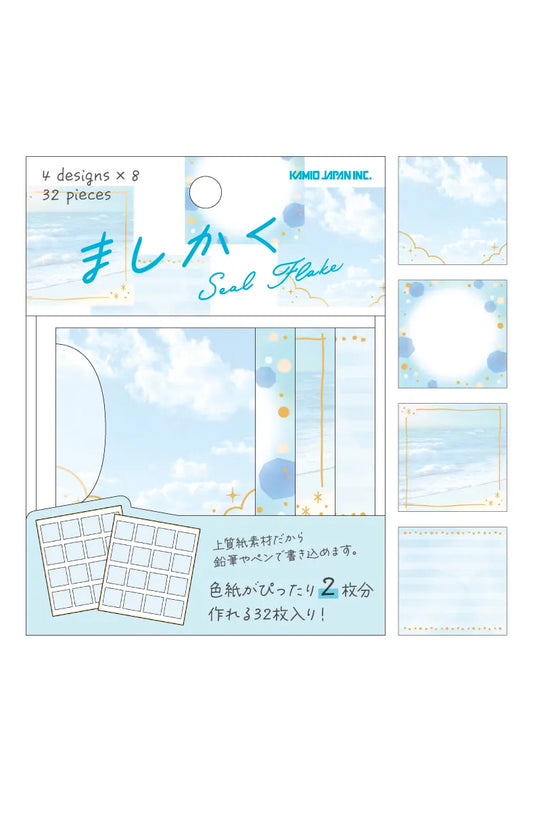 Flake stickers - Mashikaku bleu clair