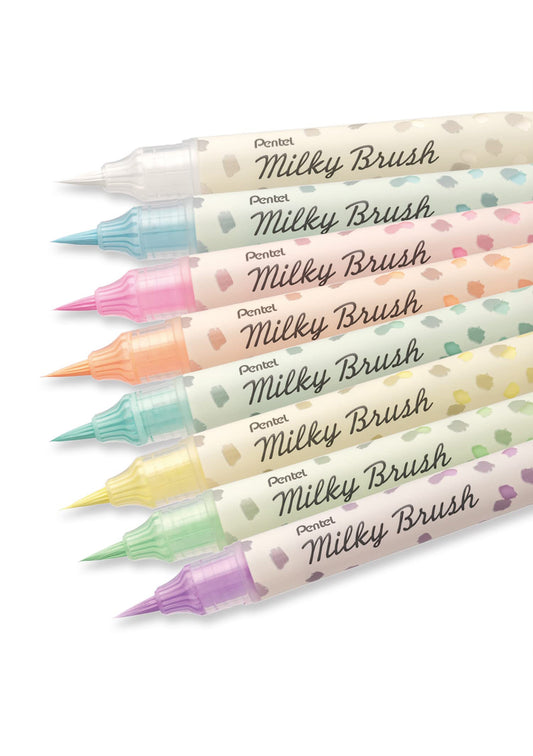 Pentel Milky Brush - Couleurs pastels