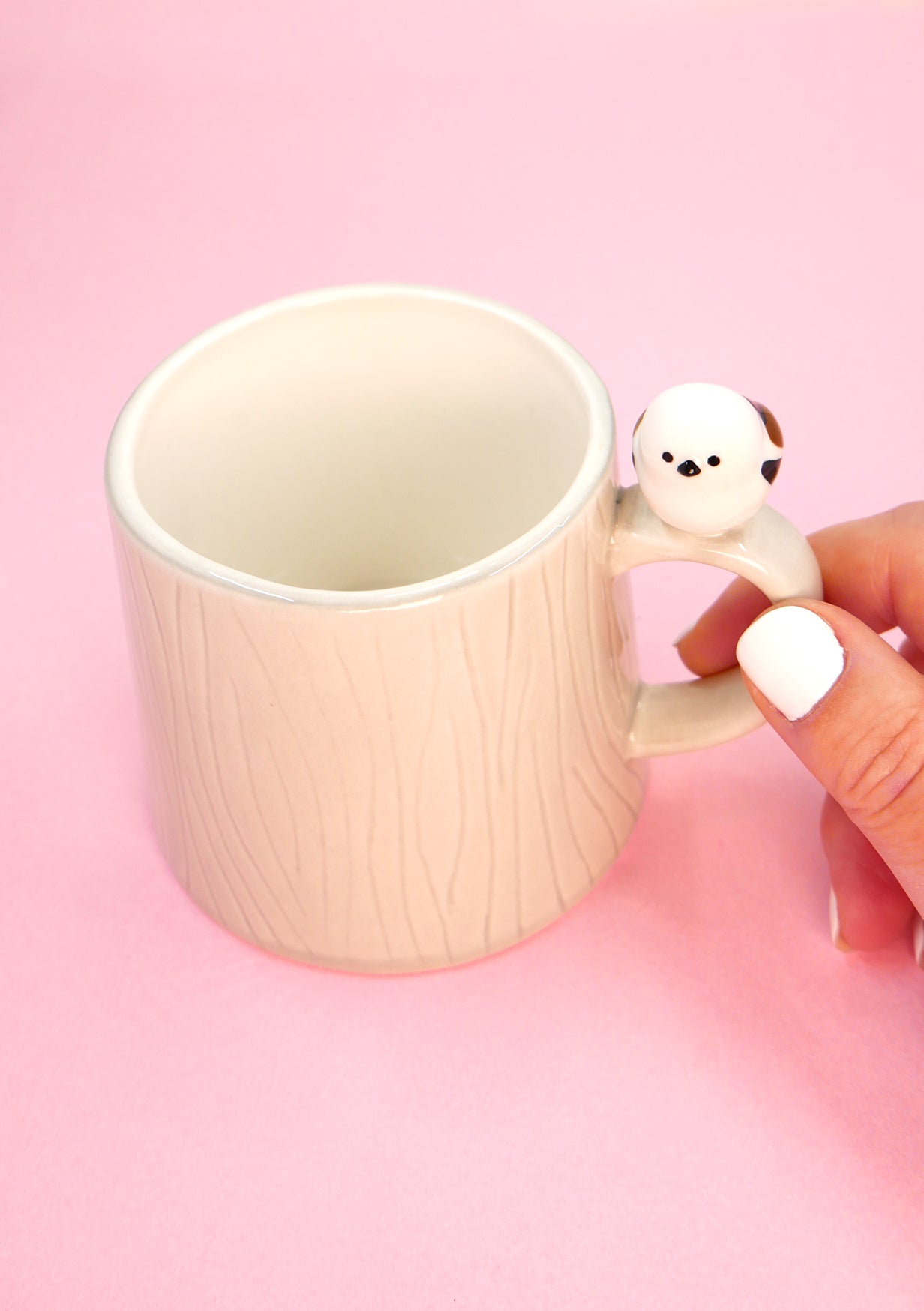 Mug Shimaenaga et tronc d'arbre