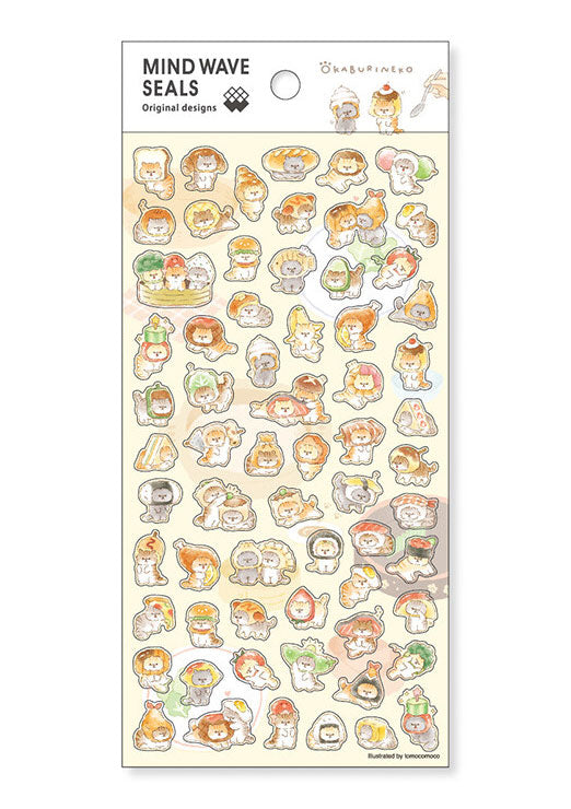 Stickers - Okaburineko - Chat et nourriture japonaise