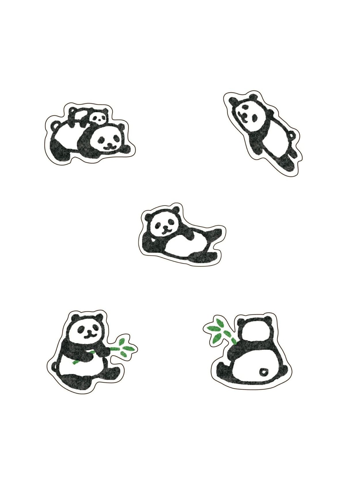 Flake stickers - Panda