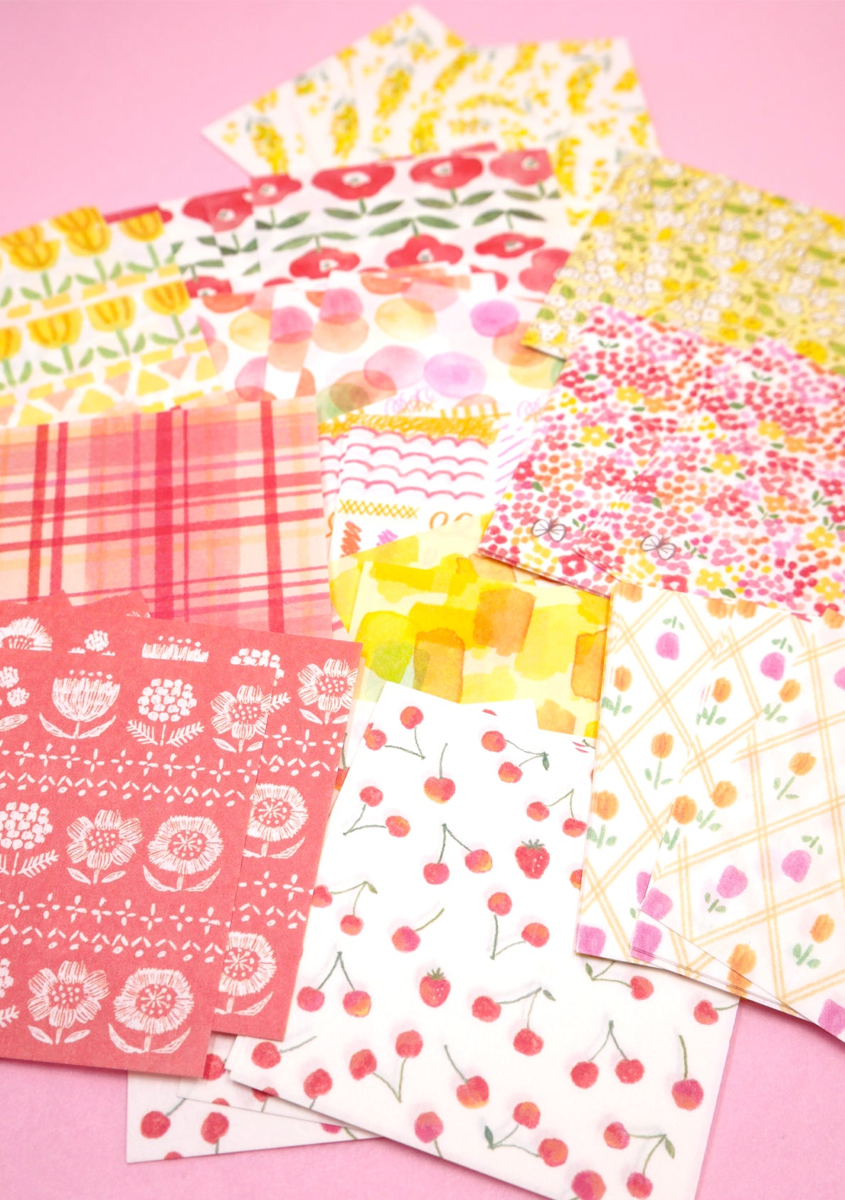 Boite de papiers japonais - Tons chaleureux - Furukawashiko