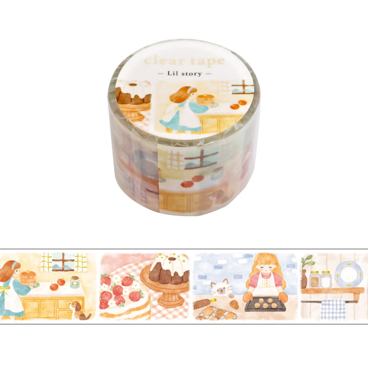 Clear tape - Lil story - Tableau d'une pâtissière