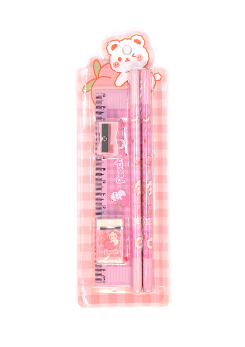 Pack pour une rentrée scolaire kawaii - rose