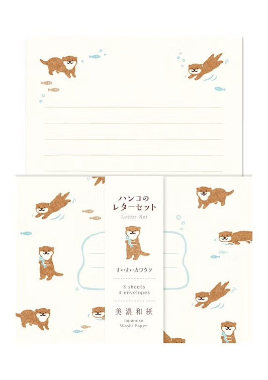 Set de papier à lettres et enveloppes - Loutre Furukawashiko