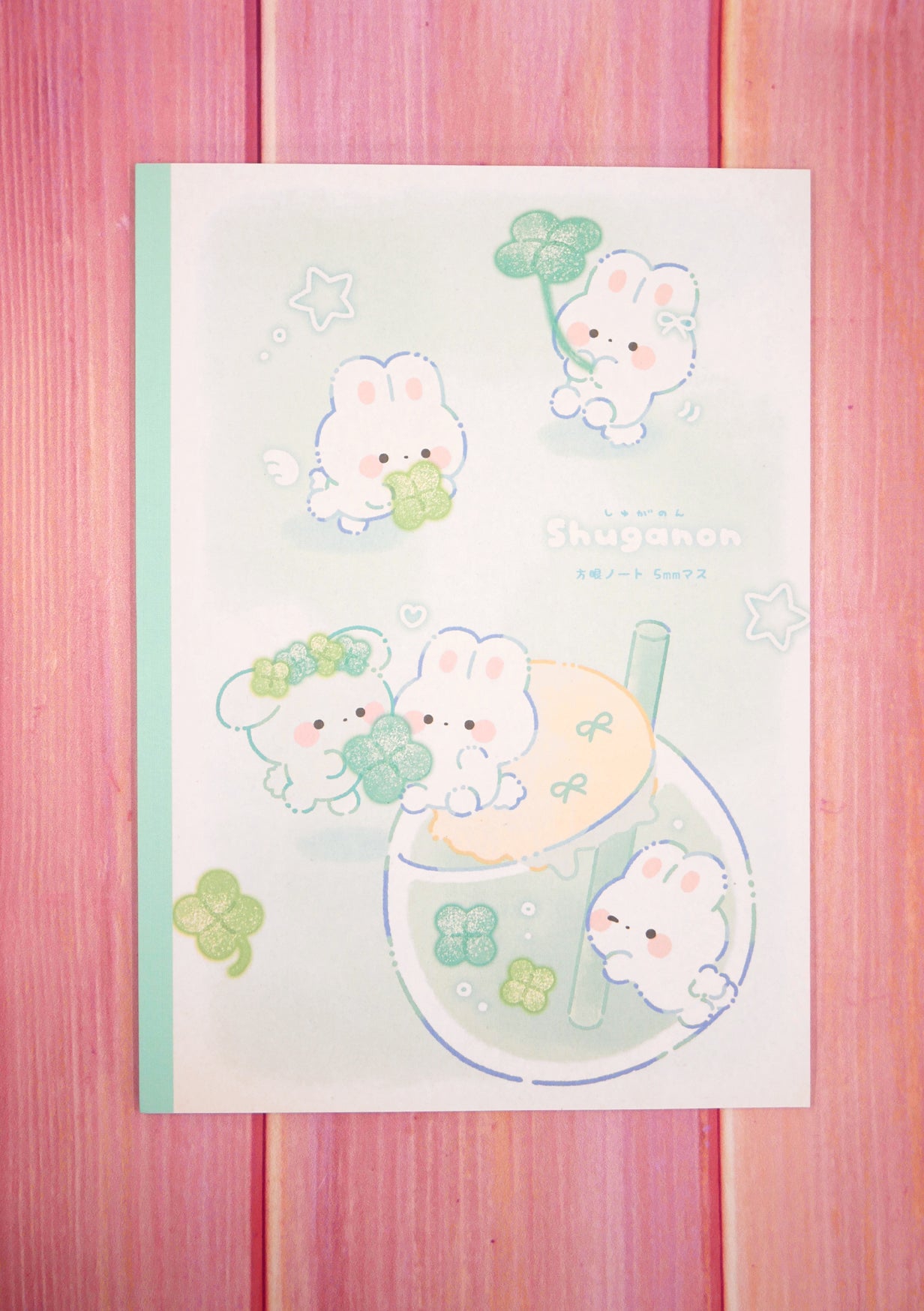 Cahier japonais - Shuganon et trèfle à quatre feuilles
