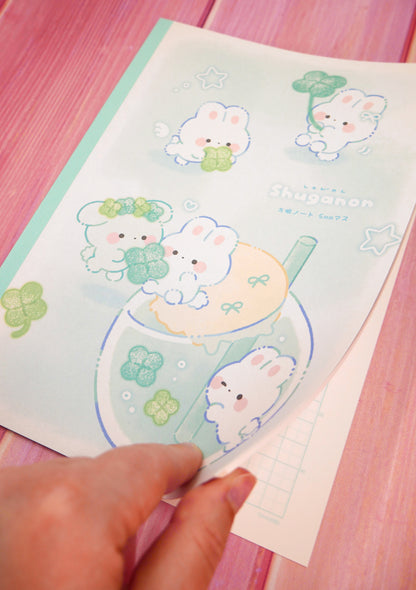 Cahier japonais - Shuganon et trèfle à quatre feuilles