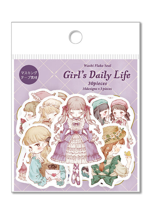 Flake stickers - Girl's Daily Life - Classical Style