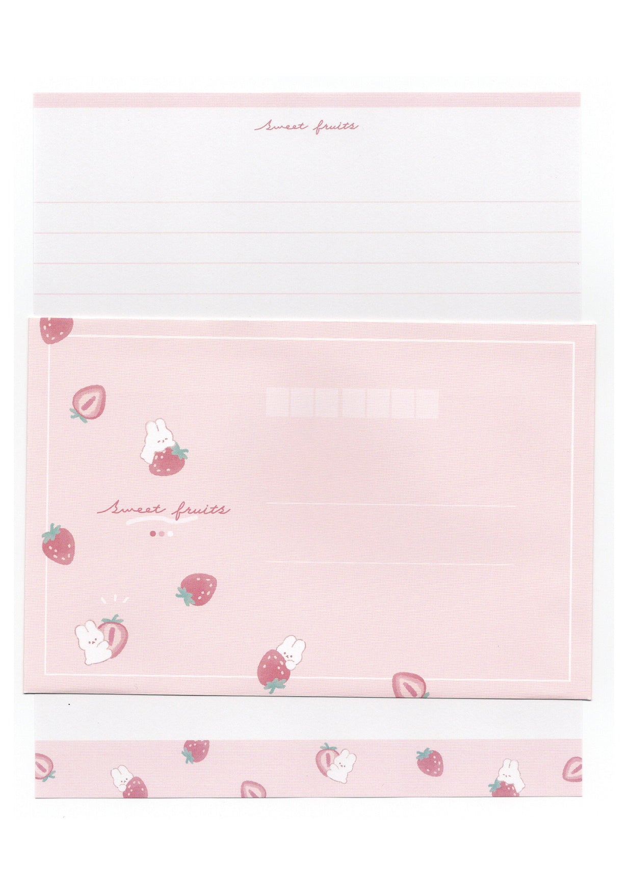 Set kawaii de papier à lettres et enveloppes - Sweet Taste