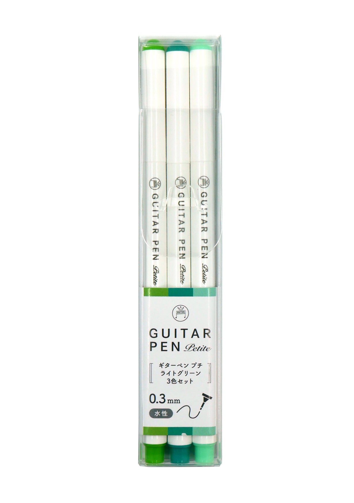 Set de 3 stylos Teranishi - Guitar Petite - Vert