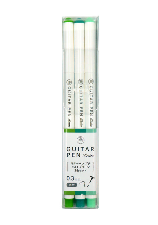 Set de 3 stylos Teranishi - Guitar Petite - Vert