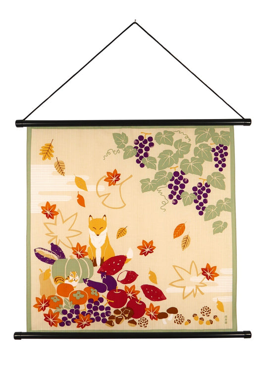 Furoshiki - Cadeau d'automne avec support mural