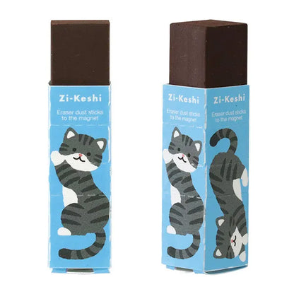 Gomme magnétique Zi-keshi - Animaux Kutsuwa Chat