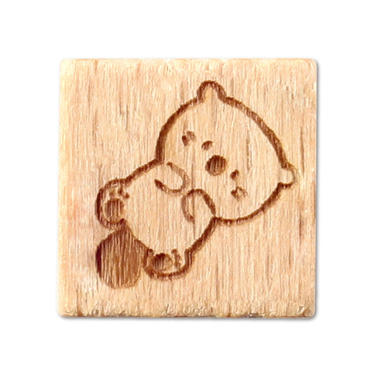 Tampon en bois - Chibi Loutre