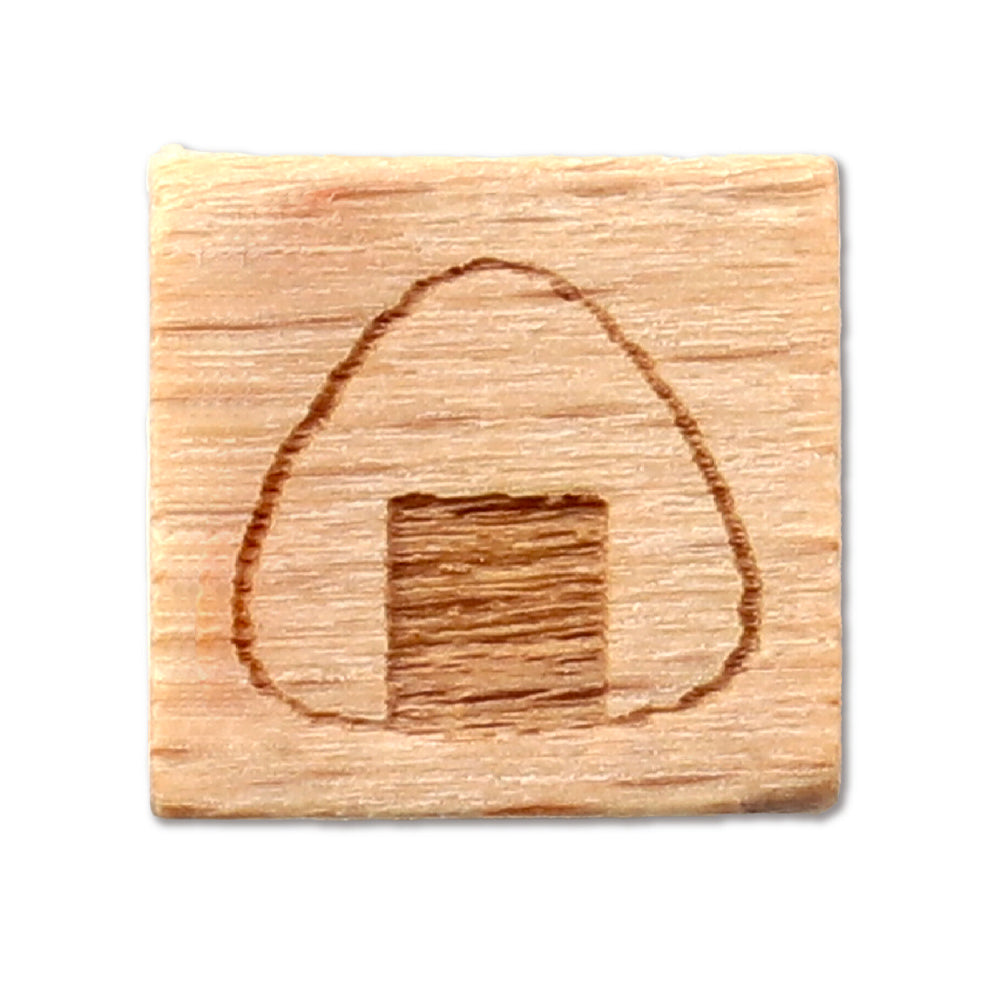 Tampon en bois - Chibi Onigiri